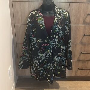 Johnny Was Black Floral Jacket